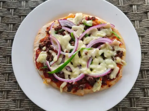 a mini pizza